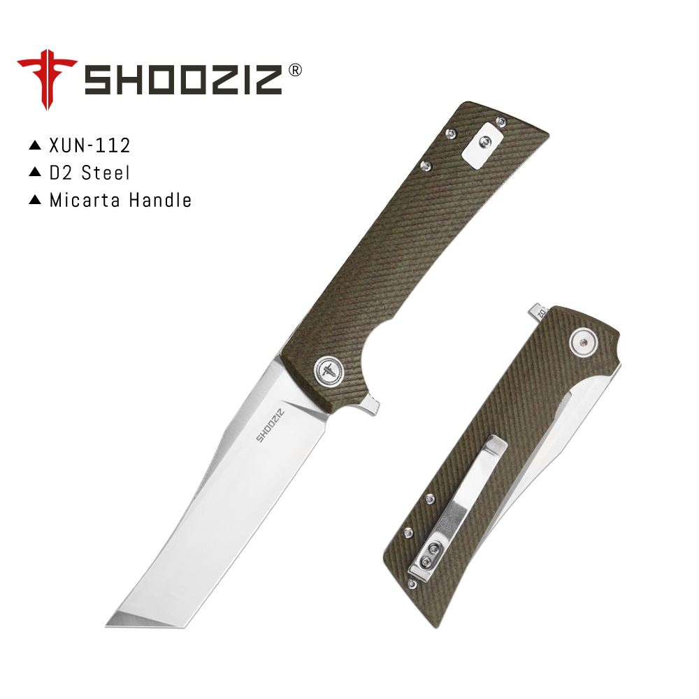 Everyday Carry (Edc) Knife - Shooziz XUN112 EDC Katlanır Bıçak, Klipsli,
