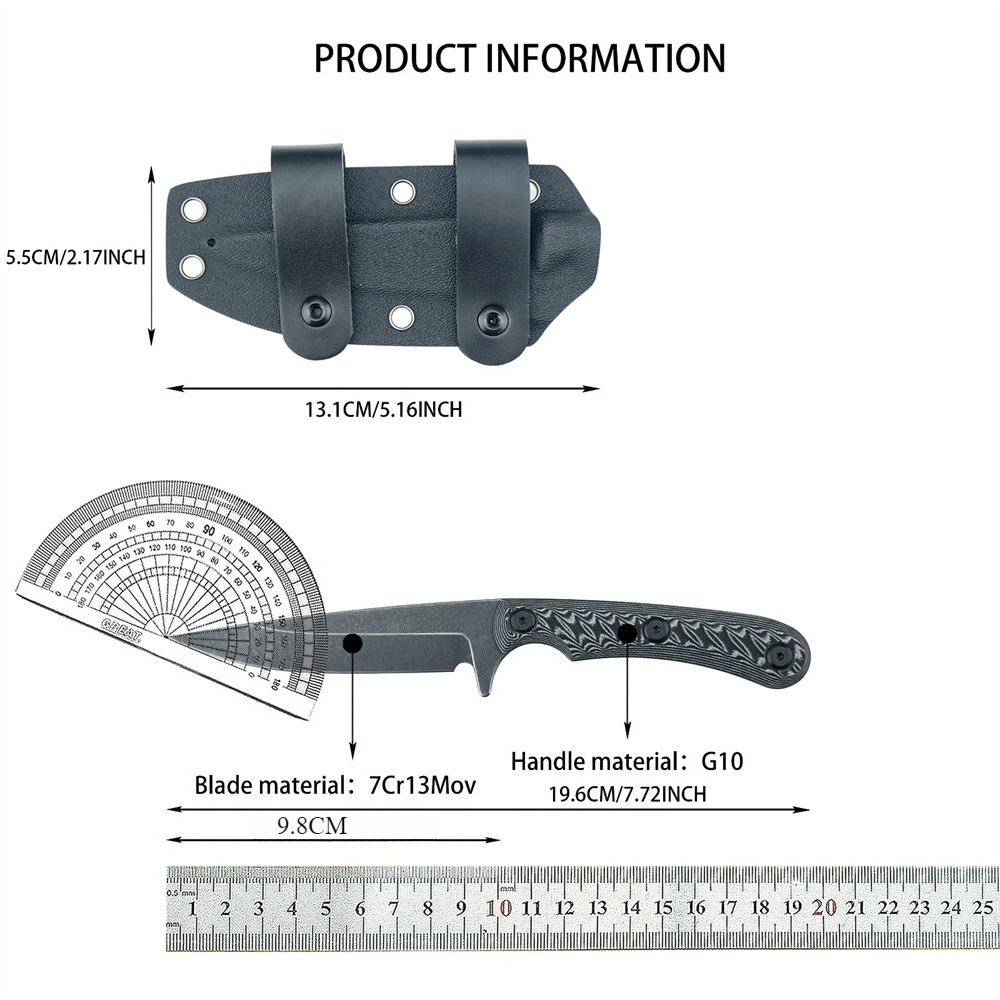 Everyday Carry (Edc) Knife - Tam Tang Sabit Bıçaklı Bıçaklar 7Cr13MoV