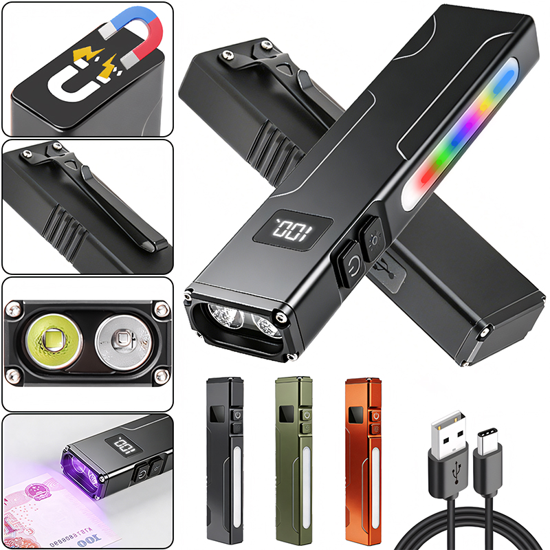Edc Carry Clip - Çok fonksiyonlu EDC Çalışma Işığı Manyetik