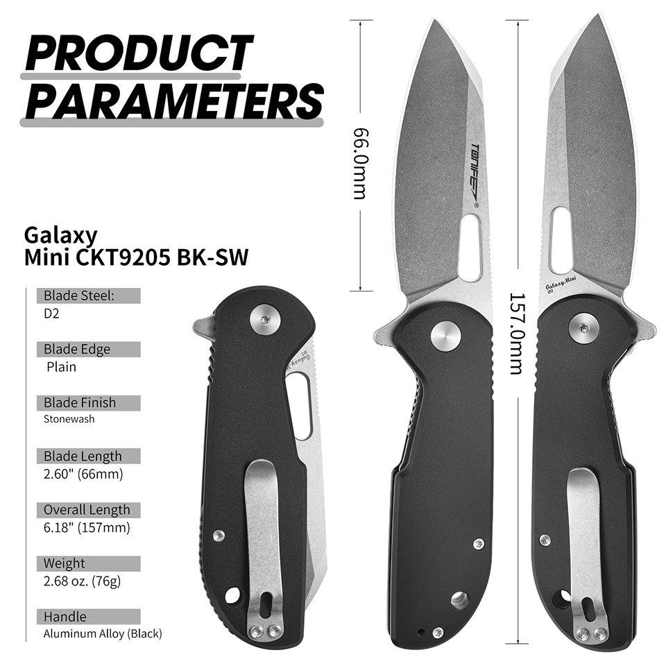 Everyday Carry (Edc) Knife - TONIFE Galaxy Mini CKT9205 Katlanır Bıçak,