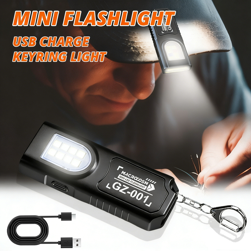 Keychain Flashlight - LED Anahtarlık El Feneri Tip C