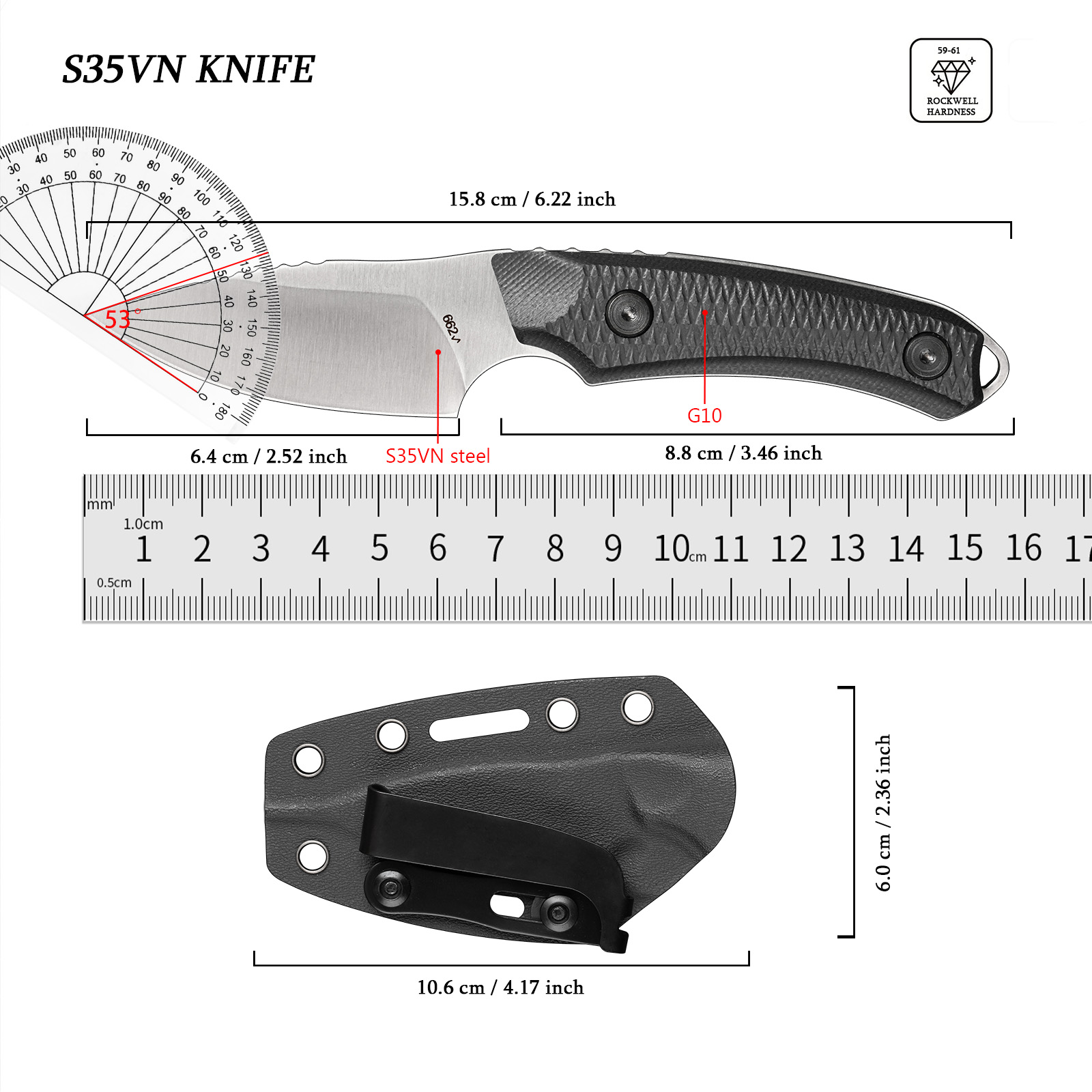 EDC Açık Hava Çok Amaçlı Taşın - Edc Fixed Blade Deep Carry incelemesi ve fiyatı