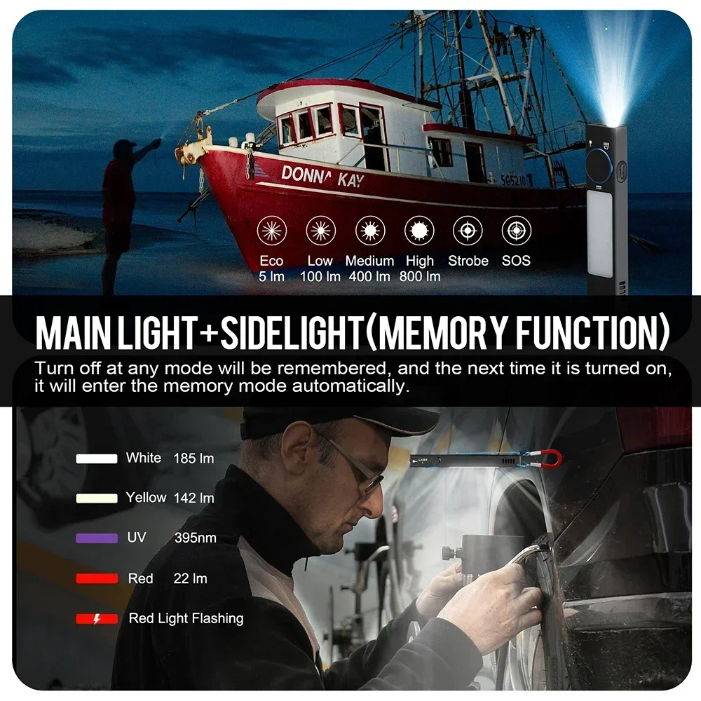 YC8001 1000LM Mini EDC El Fene - Keychain Flashlight incelemesi ve fiyatı