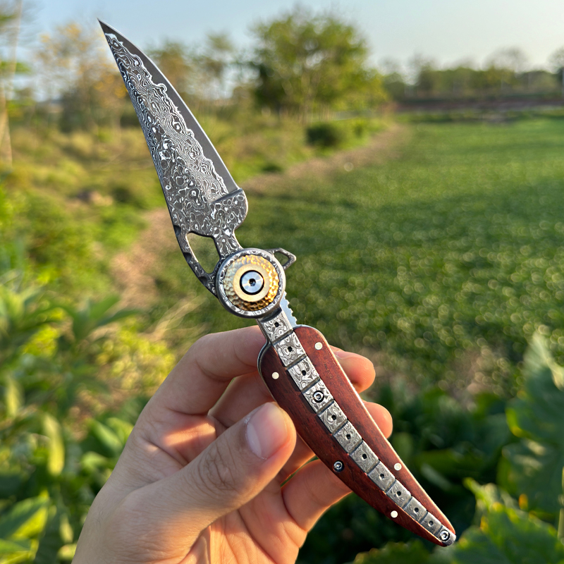 Yüksek kaliteli VG10 Şam çeliğ - Everyday Carry (Edc) Knife incelemesi ve fiyatı